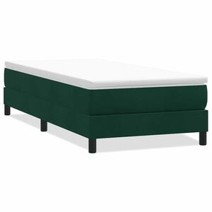 vidaXL Postel Box Spring bez matrace tmavě zelen&aacute; 80x210 cm samet