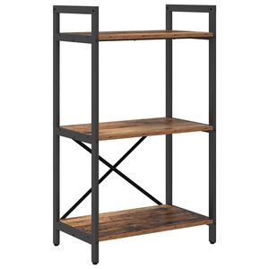 vidaXL Knihovna 3 &uacute;rovn&iacute; 56 x 34 x 96 cm Kompozitn&iacute; dřevo Star&eacute; dřevo