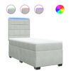 vidaXL Box spring postel s matrac&iacute; světle &scaron;ed&aacute; 100x200 cm samet
