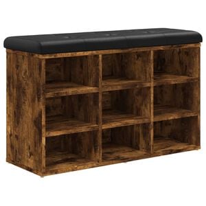 vidaXL Lavice s botn&iacute;kem kouřov&yacute; dub 82 x 32 x 50 cm kompozitn&iacute; dřevo