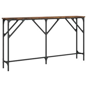 vidaXL Konzolov&yacute; stolek kouřov&yacute; dub 140 x 23 x 75 cm kompozitn&iacute; dřevo