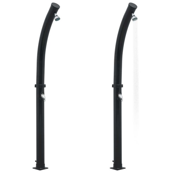 vidaXL Solární sprcha černá 214 cm 20 l