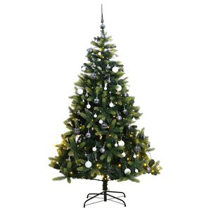 vidaXL Uměl&yacute; skl&aacute;pěc&iacute; v&aacute;nočn&iacute; stromek s 300 LED a koulemi 180 cm