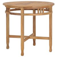 vidaXL Jídelní stůl Ø 80 cm masivní teakové dřevo