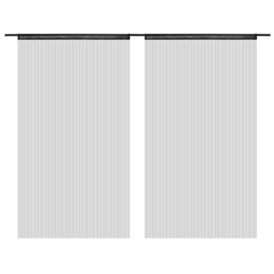 vidaXL Provázkové záclony, 2 ks, 100x250 cm, černá