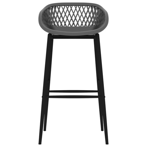 vidaXL Barové židle 2 ks šedé