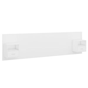 vidaXL Čelo postele se skř&iacute;ňkami b&iacute;l&eacute; kompozitn&iacute; dřevo