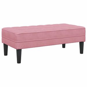 vidaXL lavice s pol&scaron;t&aacute;řem Růžov&aacute; 113 x 57 x 39 cm samet