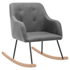 vidaXL Houpac&iacute; křeslo světle &scaron;ed&eacute; textil