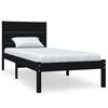 vidaXL R&aacute;m postele čern&yacute; masivn&iacute; dřevo 75 x 190 cm mal&eacute; jednolůžko