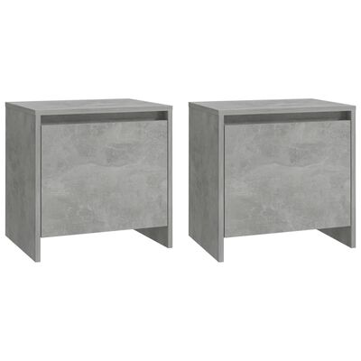 vidaXL Noční stolky 2 ks betonově šedé 45 x 34 x 44,5 cm dřevotříska