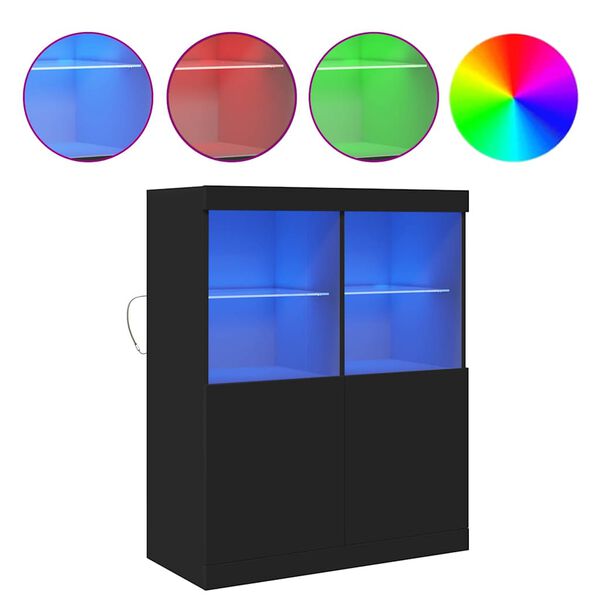 vidaXL Př&iacute;born&iacute;k čern&yacute; 81x37x100 cm kompozitn&iacute; dřevo