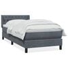 vidaXL Box spring postel s matrac&iacute; tmavě &scaron;ed&aacute; 90x210 cm samet