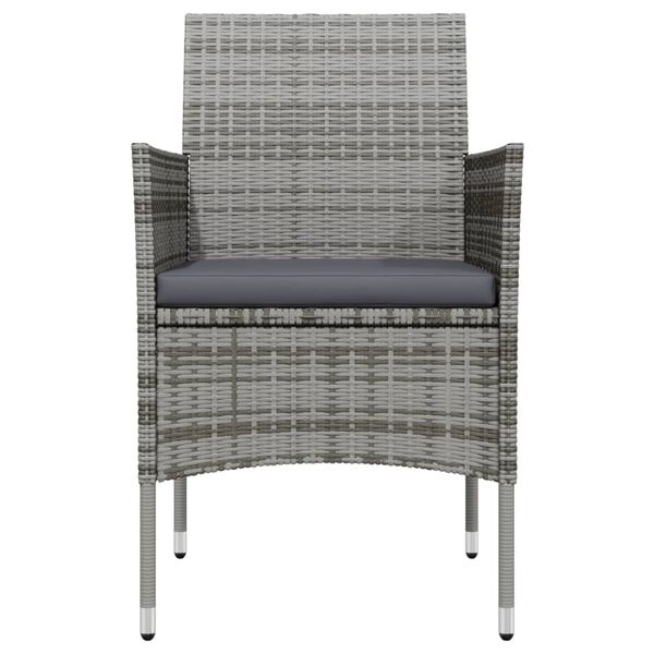 vidaXL 9d&iacute;ln&yacute; zahradn&iacute; j&iacute;deln&iacute; set s podu&scaron;kami &scaron;ed&yacute; a čern&yacute;