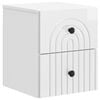 vidaXL N&aacute;stěnn&yacute; nočn&iacute; stolek B&iacute;l&aacute; s vysok&yacute;m leskem 33 x 34,5 x 40 cm