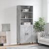 vidaXL Skř&iacute;ň highboard betonově &scaron;ed&aacute; 69,5x34x180 cm kompozitn&iacute; dřevo