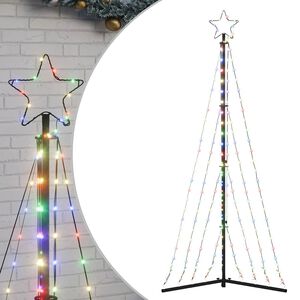 vidaXL LED v&aacute;nočn&iacute; stromek 339 barevn&yacute;ch LED diod 187 cm