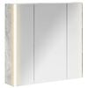 vidaXL Koupelnov&aacute; zrcadlov&aacute; skř&iacute;ň Betonově &scaron;ed&aacute; 63,5 x 15,5 x 60,5 cm