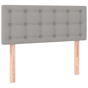 vidaXL Čelo postele světle &scaron;ed&eacute; 100 x 5 x 78/88 cm textil