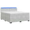 vidaXL Box spring postel s matrac&iacute; a LED Světle &scaron;ed&aacute; 160 x 200 cm