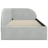 vidaXL Rohov&yacute; r&aacute;m postele s čelo Světle &scaron;ed&aacute; 80 cm x 200 cm samet