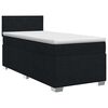 vidaXL Postel boxspring s matrac&iacute; s čelo Čern&aacute; 90 x 200 cm Textil