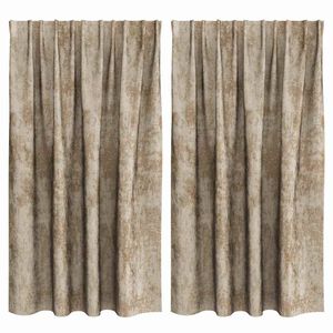 vidaXL Sametov&eacute; z&aacute;věsy se z&aacute;clonami 2 pcs champagne 140 x 140 cm samet