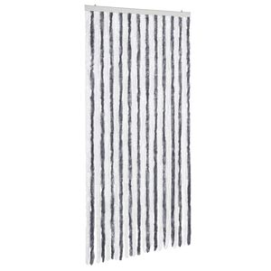 vidaXL Z&aacute;věs proti hmyzu &scaron;ed&yacute; a b&iacute;l&yacute; 100 x 220 cm Chenille