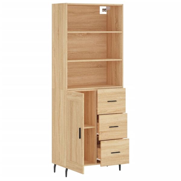 vidaXL Skř&iacute;ň highboard dub sonoma 69,5 x 34 x 180 cm kompozitn&iacute; dřevo