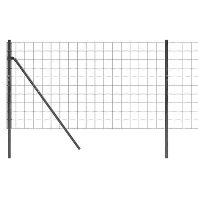 vidaXL Drátěný plot antracitový 0,8 x 10 m pozinkovaná ocel