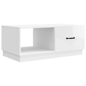 vidaXL Konferenčn&iacute; stolek B&iacute;l&aacute; s vysok&yacute;m leskem 90 x 50 x 37 cm