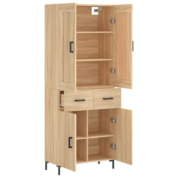 vidaXL Skř&iacute;ň highboard dub sonoma 69,5 x 34 x 180 cm kompozitn&iacute; dřevo