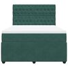 vidaXL Box spring postel s matrac&iacute; tmavě zelen&aacute; 140x190 cm samet