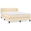 vidaXL Box spring postel s matrac&iacute; kr&eacute;mov&aacute; 140x200 cm textil