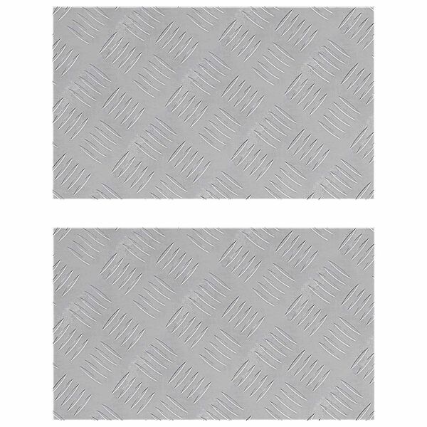 vidaXL Schodov&eacute; n&aacute;&scaron;lapy Obd&eacute;ln&iacute;kov&yacute; 2 pcs Stř&iacute;brn&aacute; 50 x 30 cm Hlin&iacute;k