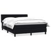 vidaXL Box spring postel s matrac&iacute; čern&aacute; 160x210 cm samet