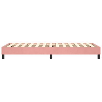 vidaXL Rám postele růžový 100 x 200 cm samet
