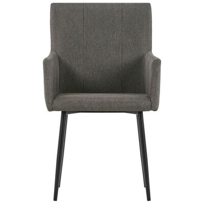 vidaXL Jídelní židle s područkami 2 ks taupe textil
