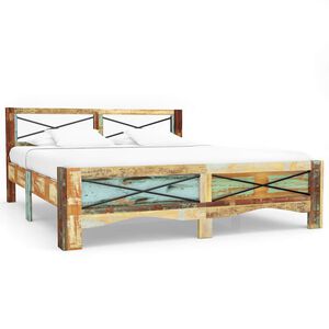 vidaXL R&aacute;m postele masivn&iacute; recyklovan&eacute; dřevo 140 x 200 cm