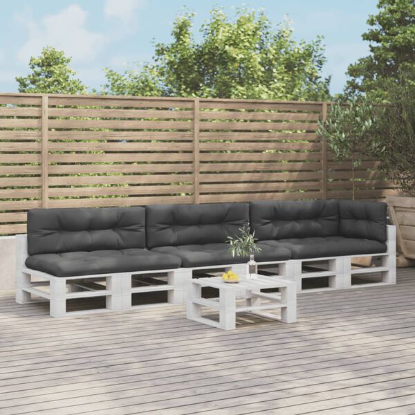 vidaXL Podu&scaron;ky na palety 7 ks antracitov&eacute; textil