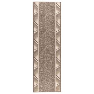 vidaXL Běhoun FLORNES Tkan&yacute; Taupe Zigzag 67 x 200 cm PP 7 mm