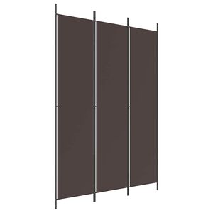 vidaXL 3d&iacute;ln&yacute; parav&aacute;n hněd&yacute; 150x220 cm textil