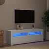 vidaXL TV skříňka s LED osvětlením bílá 120 x 35 x 40 cm
