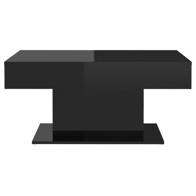 vidaXL Konferenční stolek černý vysoký lesk 96x50x45 cm dřevotříska