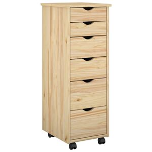 vidaXL Kolejov&aacute; skř&iacute;ň 34 x 39 x 93,5 cm Masivn&iacute; borovicov&eacute; dřevo Hněd&aacute;