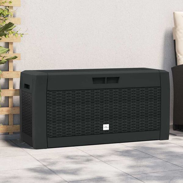 vidaXL Zahradní úložný box antracitový 119 x 48 x 60 cm polypropylen