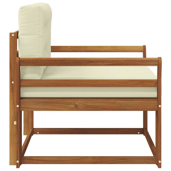 vidaXL Venkovn&iacute; středn&iacute; pohovka Masivn&iacute; ak&aacute;tov&eacute; dřevo Př&iacute;rodn&iacute;