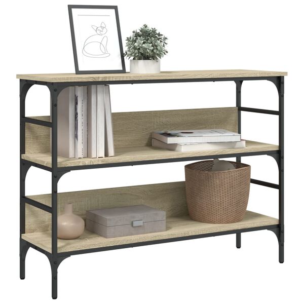 vidaXL Konzolov&yacute; stolek dub sonoma 100 x 32 x 75 cm kompozitn&iacute; dřevo