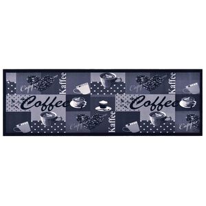 vidaXL Kuchyňsk&yacute; koberec prateln&yacute; Coffee modr&yacute; 45 x 150 cm