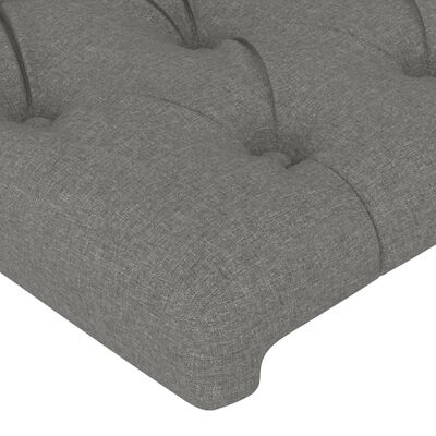 vidaXL Čelo postele typu ušák tmavě šedé 83x23x78/88 cm textil